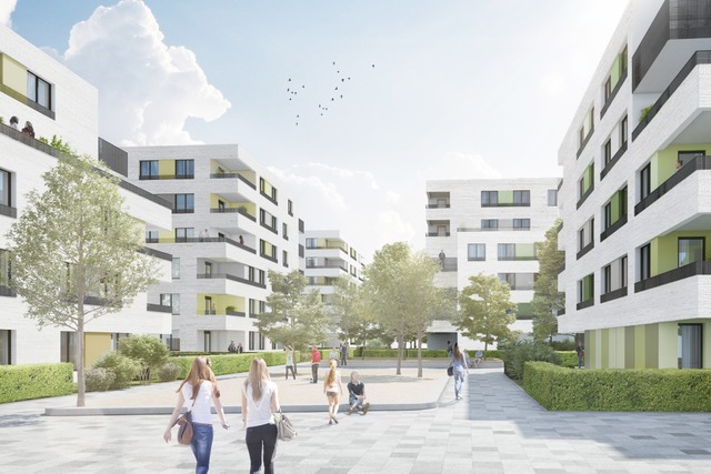 Belchenstrae 8 in Haslach: Die Freibu...sgesamt 83 Wohnungen (Visualisierung).  | Foto: MoRe Architekten