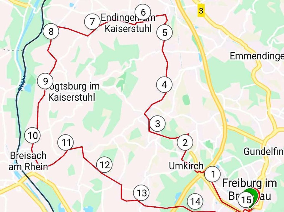 4.) Kaiserstuhl &#8211; abwechslungsreich durch die Weinberge  | Foto: Screenshot/Dennis Zimmer