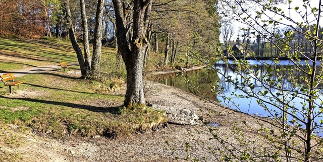 Der Wasserstand am Schlchtsee ist der...traktiv fr Badegste gehalten werden.  | Foto: Wilfried Dieckmann