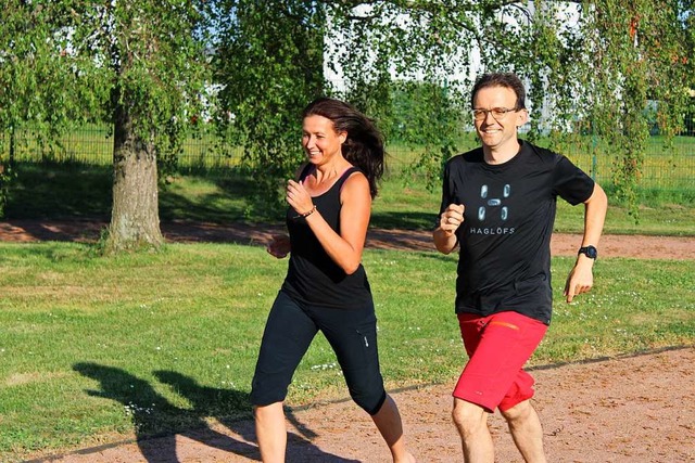 Andrea Peters  und Steffen Ruppe freue...chon auf den geplanten Lauf im Herbst.  | Foto: Rolf Reimann