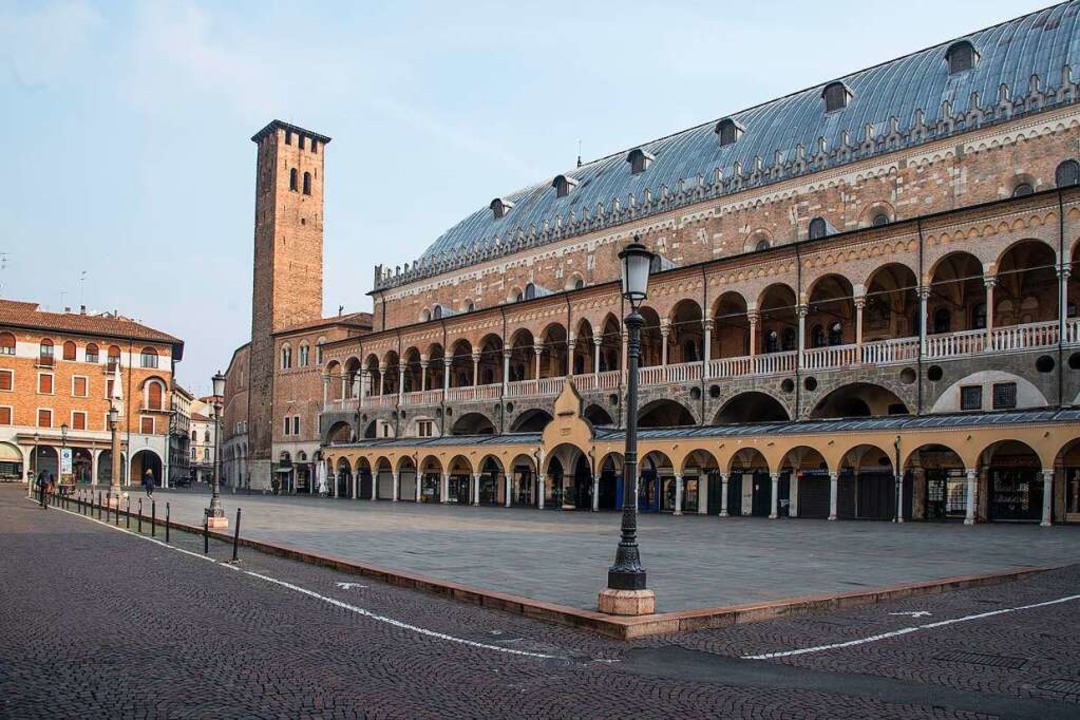 Die zentrale Piazza dei Frutti in Padua ist wie leergefegt.  | Foto: Comune di Padova