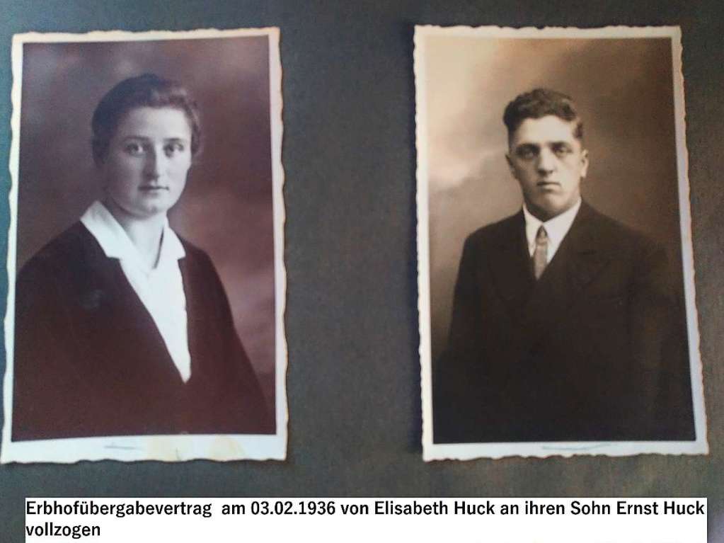 Elisabeth Huck und Sohn Ernst Huck