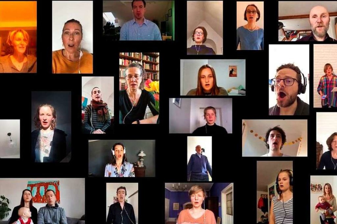 Der Freiburger Bachchor probt inzwischen virtuell.  | Foto: privat