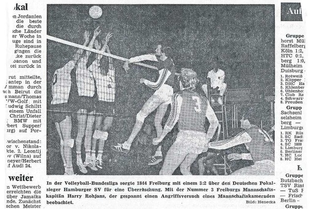 Das Foto zum Spielbericht in der Badischen Zeitung am 14. Oktober 1974  | Foto: bz