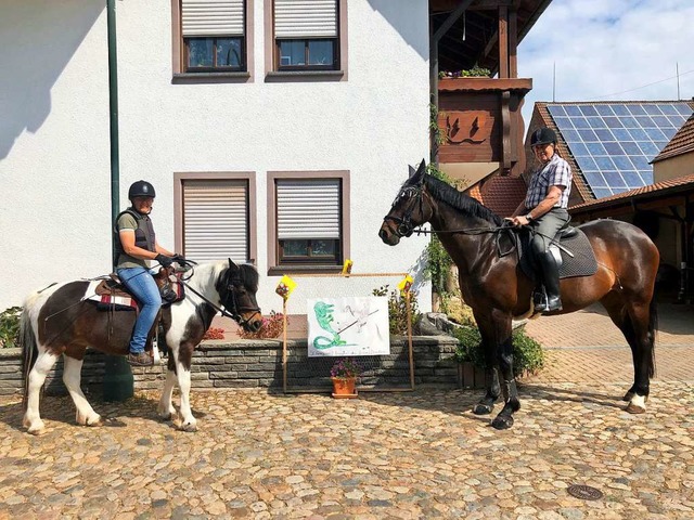 Beim Ritt wurde Abstand gehalten. | Foto: Freiburg Beim Ritt wurde Abstand gehalten. | Foto: Freiburg