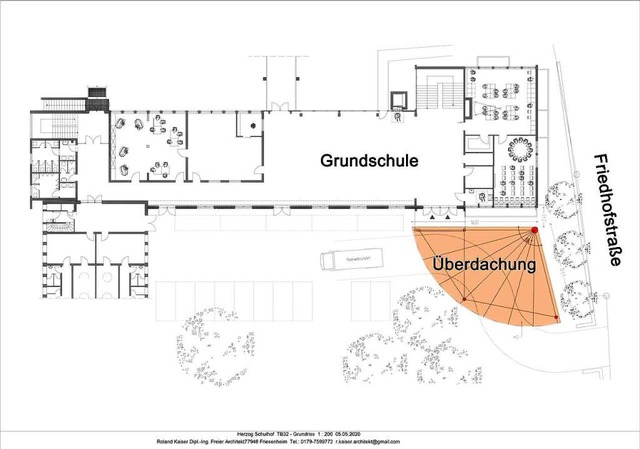 So knnte die berdachung im Grundriss aussehen.  | Foto: Architekturbro Roland Kaiser