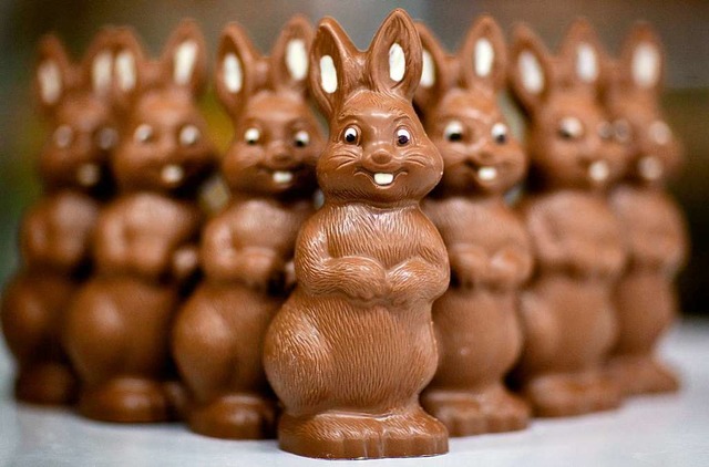 An Ostern sehr beliebt: der Schoki-Hase  | Foto: Patrick Pleul