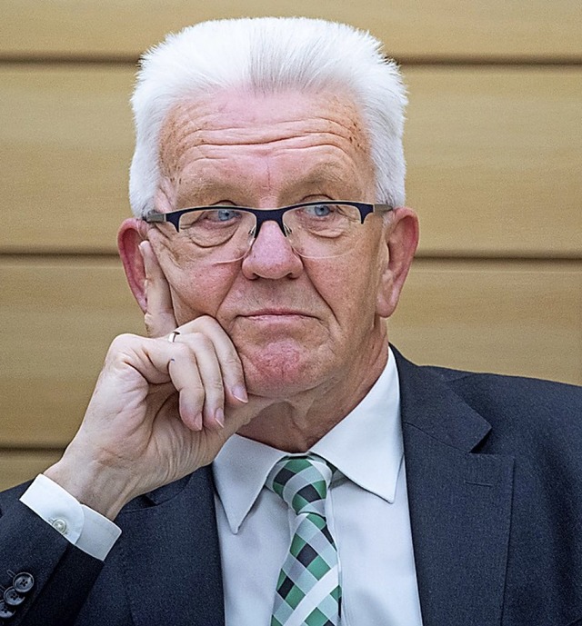 Winfried Kretschmann im Landtag  | Foto: Sebastian Gollnow (dpa)
