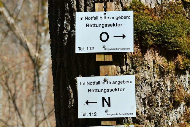 Rettungssektoren in der Wutachschlucht... konnte noch selbst den Notruf whlen.  | Foto: Martin Schwenninger