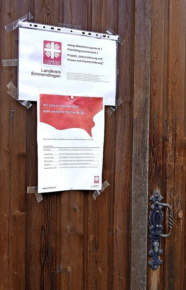 Meist verschlossen fr Besucher ist im...tas-Flchtlingsberatung in Waldkirch.   | Foto: Sylvia Sredniawa
