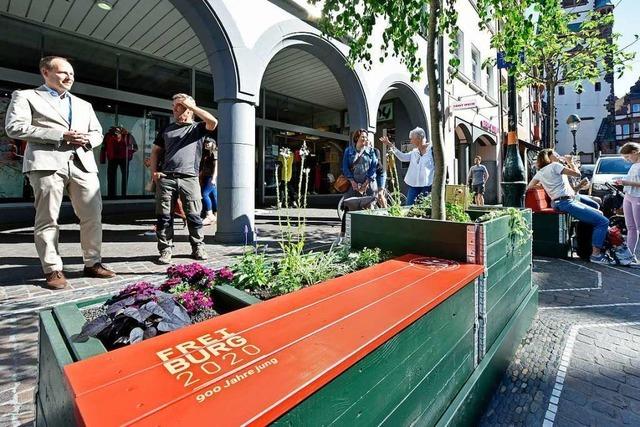 Hndler schaffen grne Inseln fr Freiburgs Innenstadt