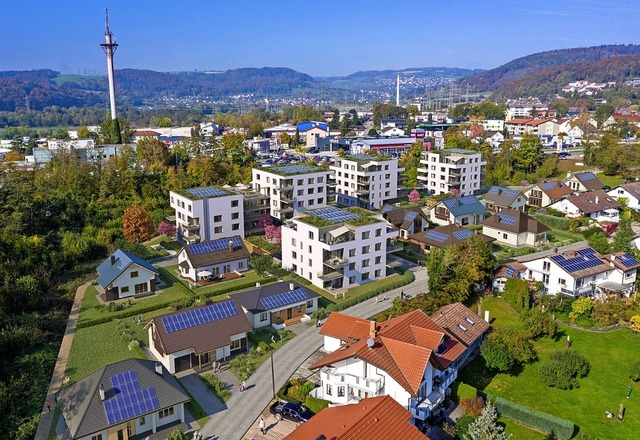 Ein neues Wohnquartier entsteht am wes...rung vermittelt einen ersten Eindruck.  | Foto: Oekogeno