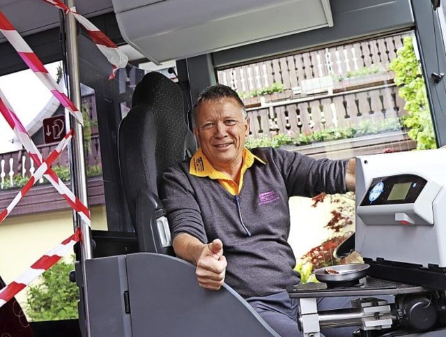 Trotz Corona-Krise Optimist: Thomas St...isebusunternehmens im Hochschwarzwald   | Foto: Dieter Maurer