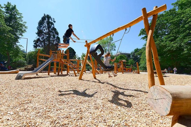 Der Spielplatz an der Bugginger Strae im Stadtteil Weingarten.  | Foto: Ingo Schneider