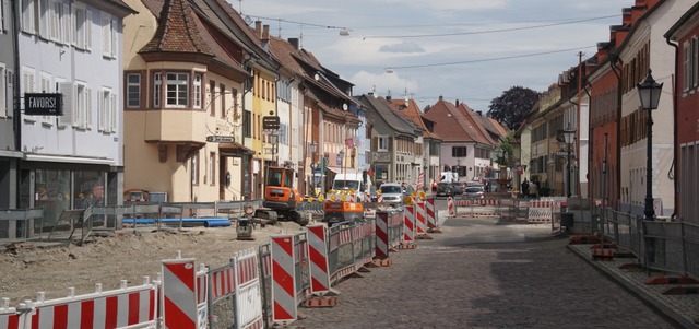 Die Innenstadtgestaltung bleibt ein st...em Ende der Bauarbeiten aussehen soll.  | Foto: Ilona Huege