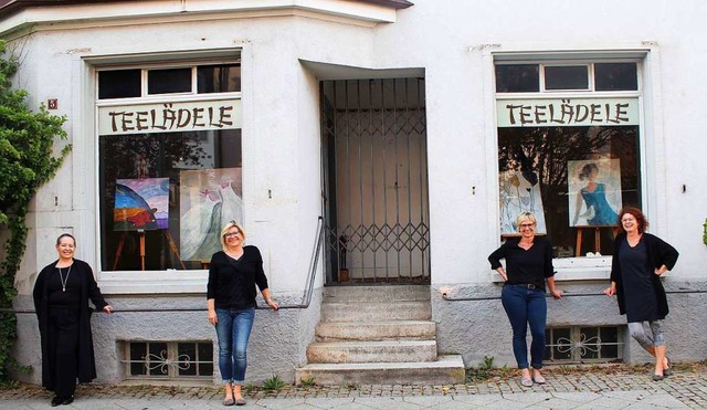Angie Attenhauser, Anette Adlberger, P...im leer stehenden Teeldele gestaltet.  | Foto: privat/Gutmann