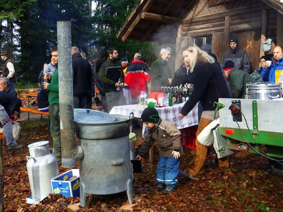 An der Lange-Ebene-Htte bei Sitzenkir...n Wiederaufbau der abgebrannten Htte.  | Foto: Jennert