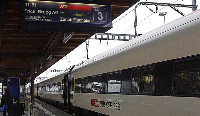 Der Flugzug nach Zrich-Kloten soll ab...uch am Bahnhof Stein-Sckingen halten.  | Foto: Ralf Staub