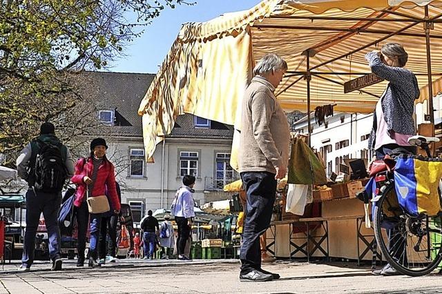 Auf dem Schopfheimer Wochenmarkt herrscht ab Samstag Maskenpflicht