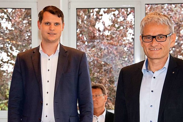 Ab 1. August das neue Spitzen-Duo des ...denweiler Amtskollege Vincenz Wissler.  | Foto: Volker Mnch