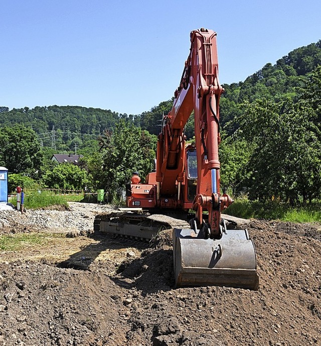 Im Baugebiet an der Hllsteiner Schulstrae  wird bereits munter verdichtet.   | Foto: Robert Bergmann