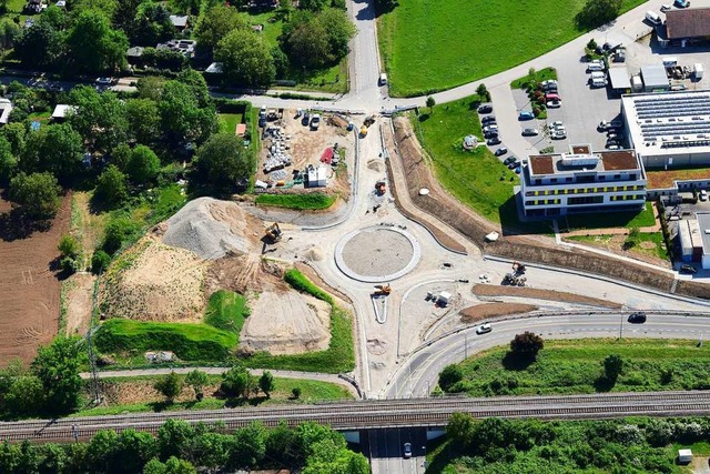 Der Kreisverkehr bei der Emil-Barell-Strae und dem Gmeiniweg  | Foto: Erich Meyer