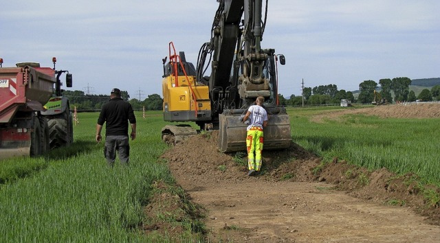 An der Ortsumfahrung Staufen wird derzeit heftig gearbeitet  | Foto: Manfred Lange