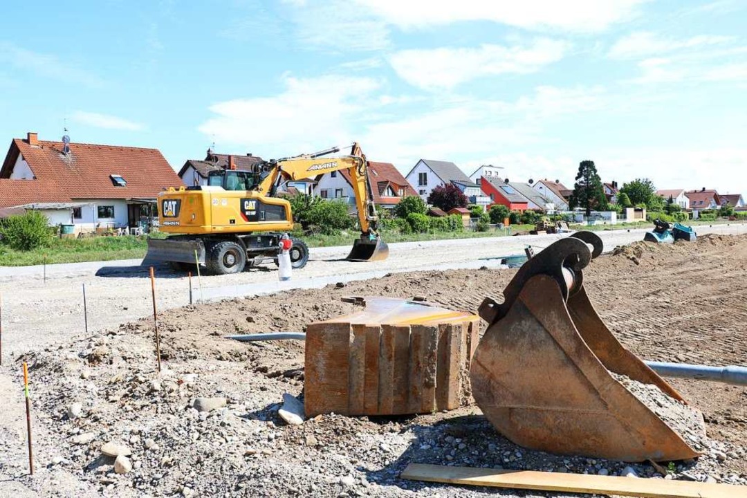 Die Arbeiten fr das neue Ihringer Bau...&#8222;Kaibengasse&#8220; gehen voran.  | Foto: Claudia Mller