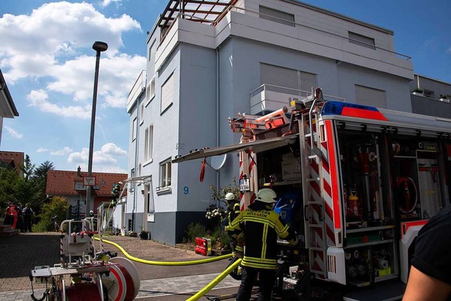 Feuerwehreinsatz in Mllheim  | Foto: Volker Mnch