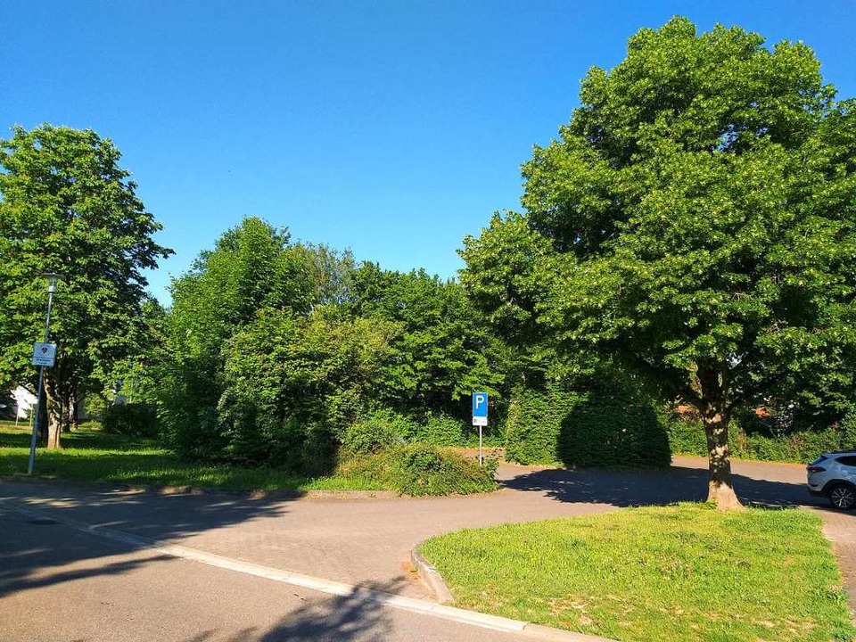 Auf dem Parkplatz gegenber dem Waldfr...ll ein Mehrgenerationenhaus entstehen.  | Foto: Andrea Steinhart