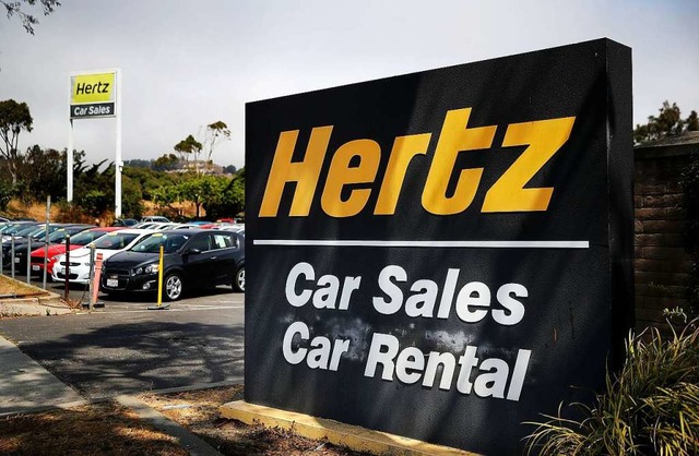 Hertz ist einer der grten Leihwagenf...h unter den Marken Dollar und Thrifty.  | Foto: JUSTIN SULLIVAN (AFP)