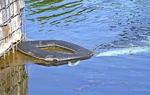 Ein Aqua-Air-Gert versorgt den See mit Sauerstoff.  | Foto: Sebastian Krger