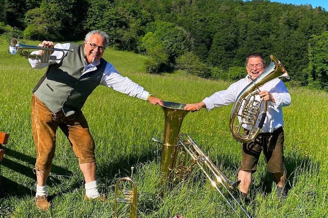 Kreativ in der Krise: Thomas Wengert und Edgar Stber  | Foto: Kaja Wohlschlegel