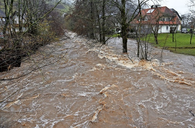 Nach Starkregen schwillt die Wilde Gut...chon auf dem Weg dorthin verursachen.   | Foto: Horst Dauenhauer