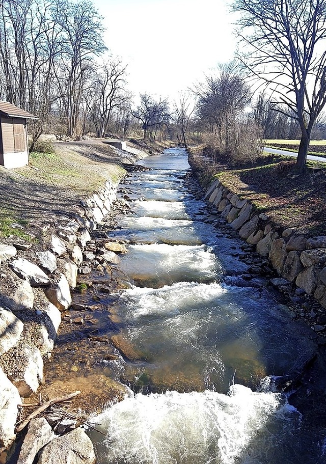 Nach dem Umbau des Absturzes am alten ...elle fr Fische wieder durchwanderbar.  | Foto: RP Freiburg