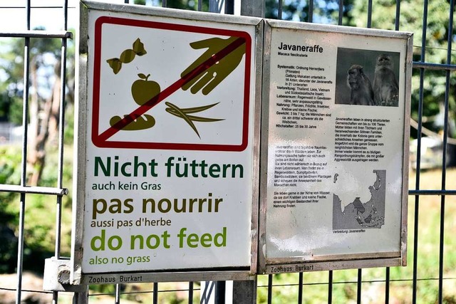Die Ansage auf dem Mundenhof ist klar:...tern der Tiere ist eindeutig verboten.  | Foto: Thomas Kunz