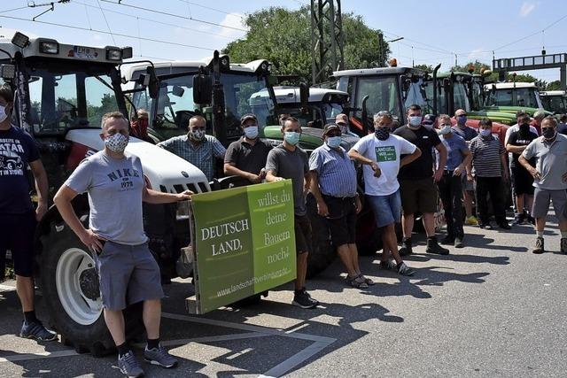 Protest gegen die Behandlung von Landwirten