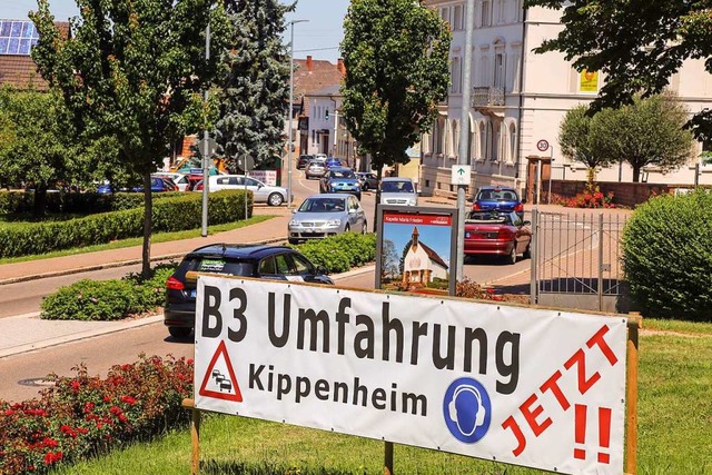 Klare Forderung der BI am Ortseingang von Kippenheim  | Foto: Sandra Decoux-Kone