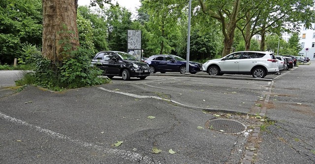 Die Baumwurzeln hinterlassen ihre Spuren beim Parkplatz Storchennest.  | Foto: Valentin Zumsteg