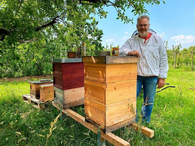 Hobbyimker Christian Mller wurden zwei Bienenstcke gestohlen.  | Foto: Laura Mller