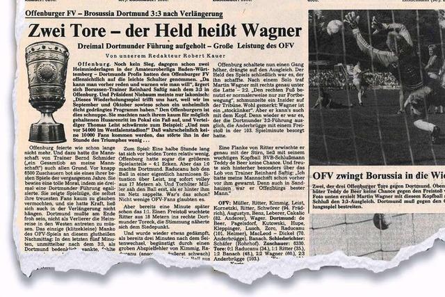 Der Offenburger FV verpasst 1987 gegen Borussia Dortmund knapp die Sensation im DFB-Pokal