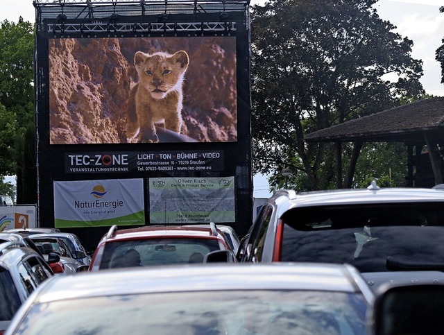 Simba, der  Held aus der computeranimi...0; gefllt auch im Autokino in Auggen.  | Foto: Beatrice Ehrlich