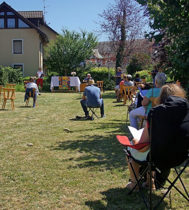 Schattige Pltze waren am Pfingstmontag in Riegel gefragt.   | Foto: Ilona Huege