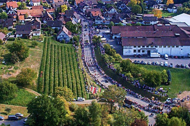 So wie beim Weinfest samt Umzug 2019 i...walden wird es 2020 sicher nicht sein.  | Foto: Roland Spether
