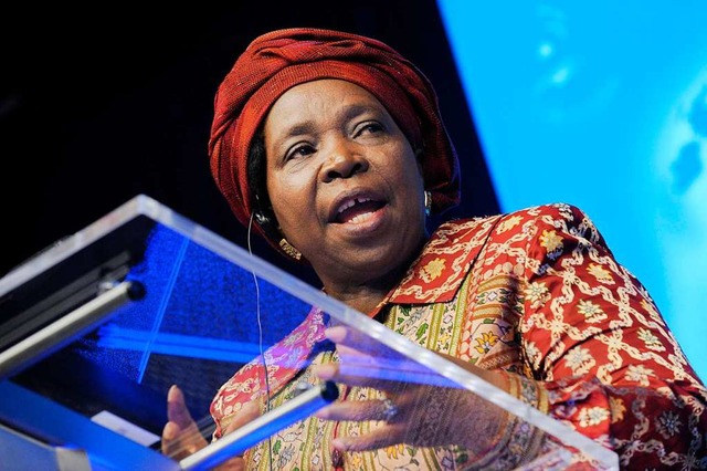 Die umstrittene Nkosazana Dlamini-Zuma...ielerin von Prsident Cyril Ramaphosa.  | Foto: JOHN THYS