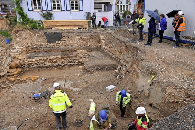 In Bad Krozingens Ortsmitte finden archologische Grabungen statt.  | Foto: Hans-Peter Mller