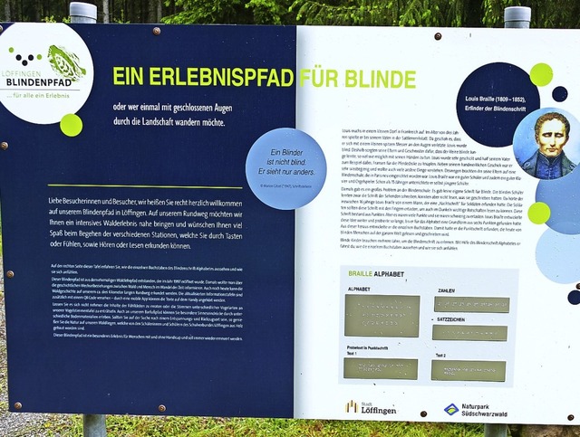 &#8222;Ein Blinder ist nicht blind, er...Start  des Blindenpfades in Lffingen.  | Foto: Martin Wunderle