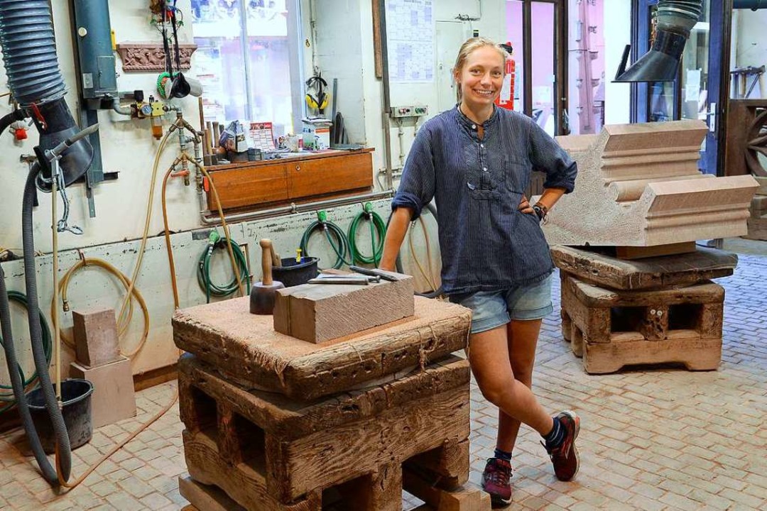 Eigentlich studiert sie Landschaftsarc... Soziales Jahr in der Mnsterbauhtte.  | Foto: Ingo Schneider