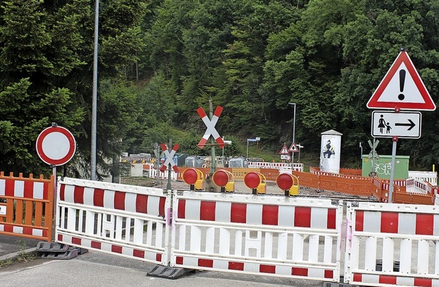 Hier geht&#8217;s fr Autofahrer vorer... der Emmendinger Strae in Waldkirch.   | Foto: Bernd Fackler