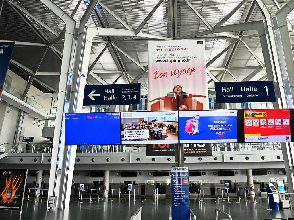 Eindrcke vom fast menschenleeren Euroairport